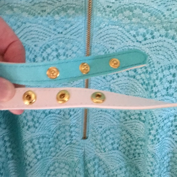 Lace Dress. Aqua Mint color. - Picture 10 of 13